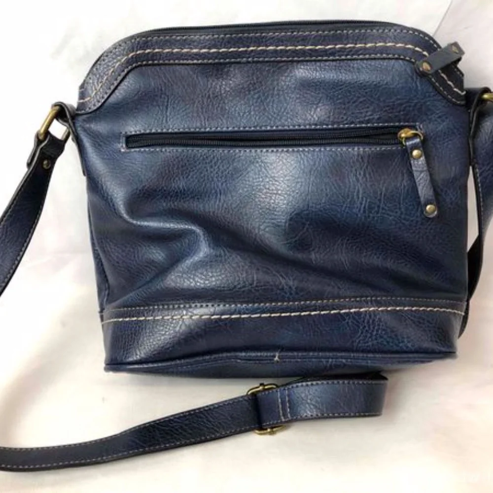 B.O.C. Crossbody Pepple Leather Bag Stitch Trim